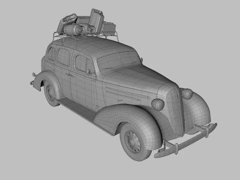 Abandoned Car 20a 3D Model