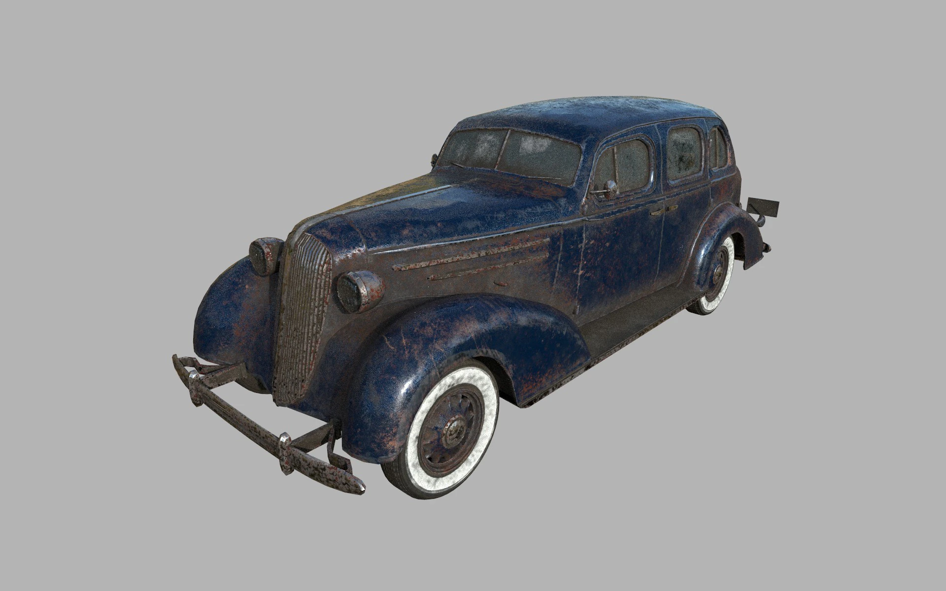 Abandoned Car 20 3D Model .c4d .max .obj .3ds .fbx .stl .blend 
