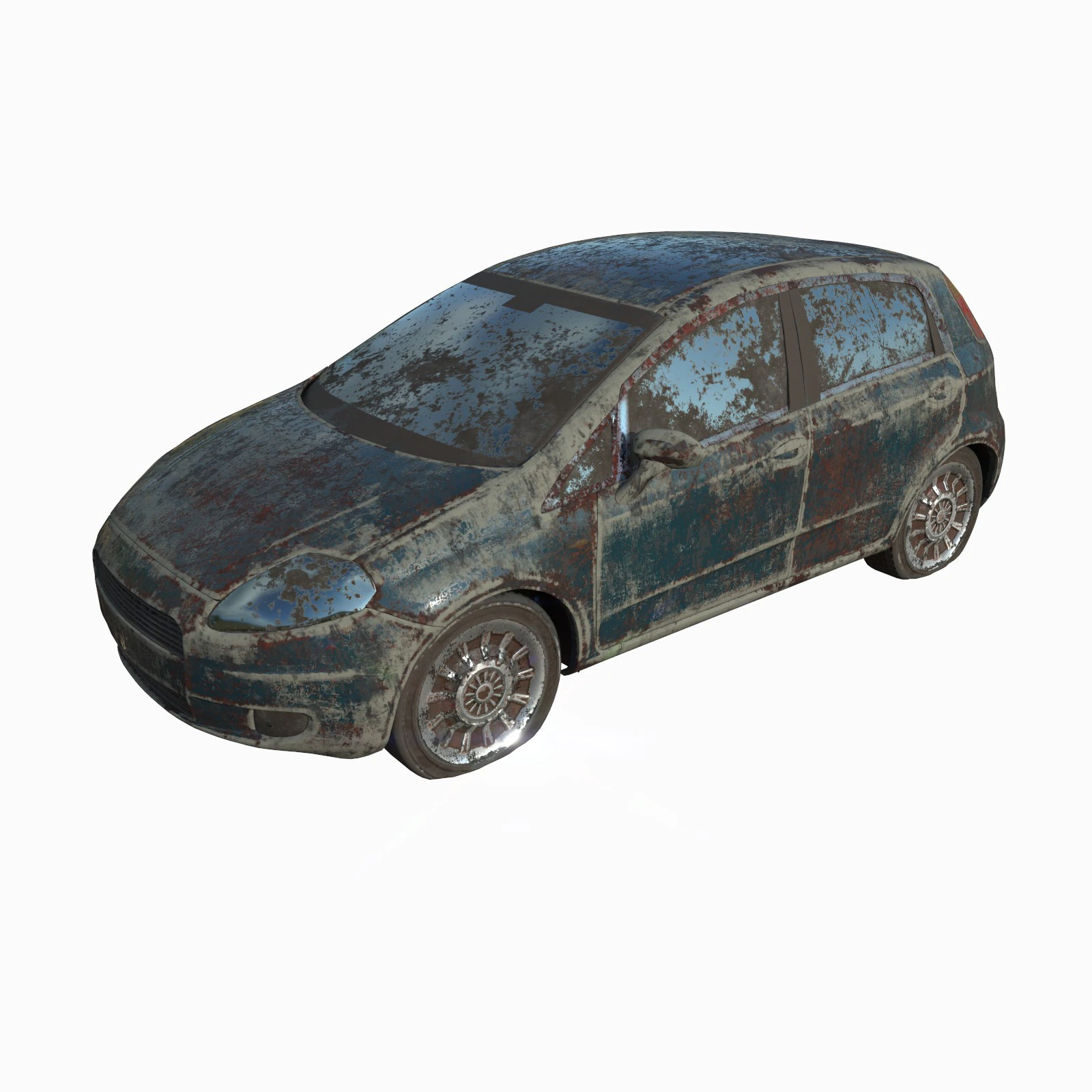 Verlassenes Auto 18 3D Modell .c4d .max .obj .3ds .fbx .stl .blend 