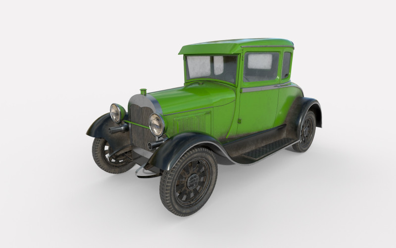 Классический автомобиль 3D Модель .c4d .max .obj .3ds .fbx .stl .blend 