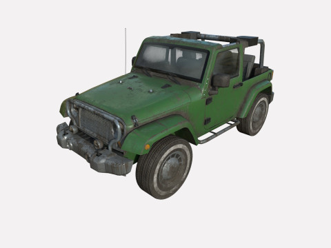 버려진 자동차 64 3D 모델