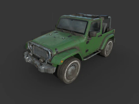 Abandoned Car 64 3D Model