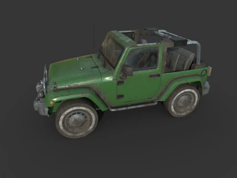 Abandoned Car 64 3D Model