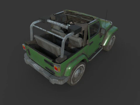 Abandoned Car 64 3D Model
