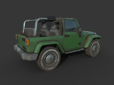 Abandoned Car 64 3D Model