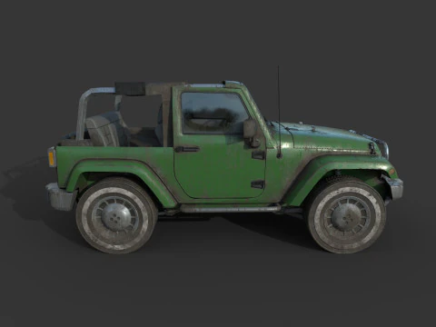 Abandoned Car 64 3D Model