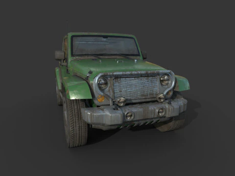 Abandoned Car 64 3D Model