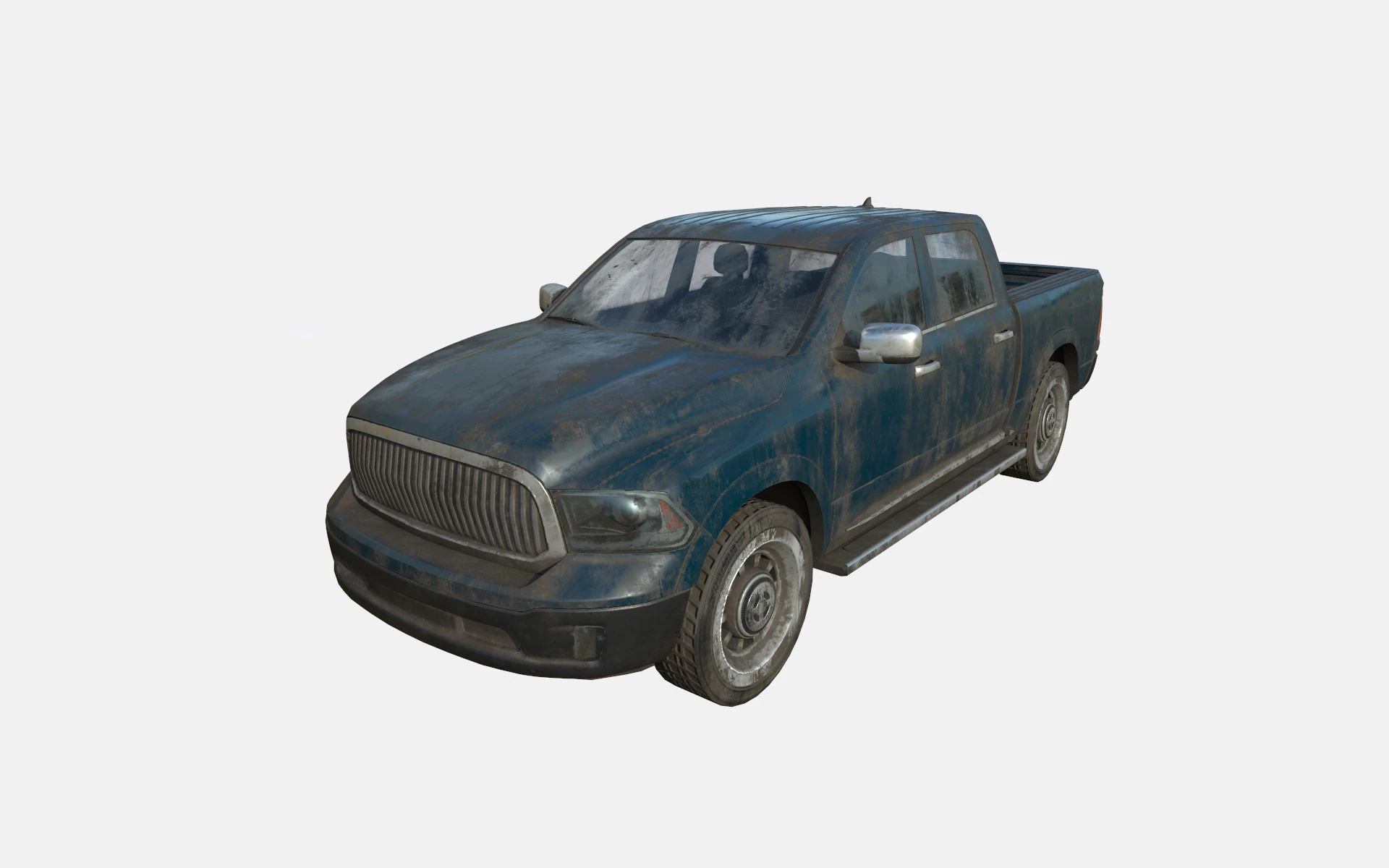 Abandoned Car 63 3D Model .c4d .max .obj .3ds .fbx .stl .blend 