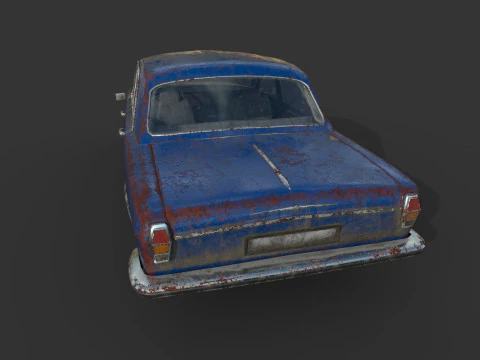 Abandoned Car 57 3D Model