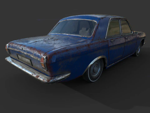 Abandoned Car 57 3D Model