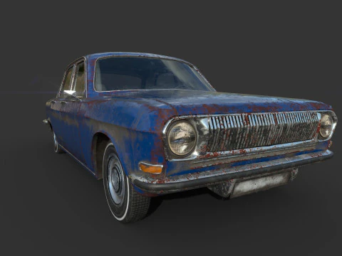 Abandoned Car 57 3D Model