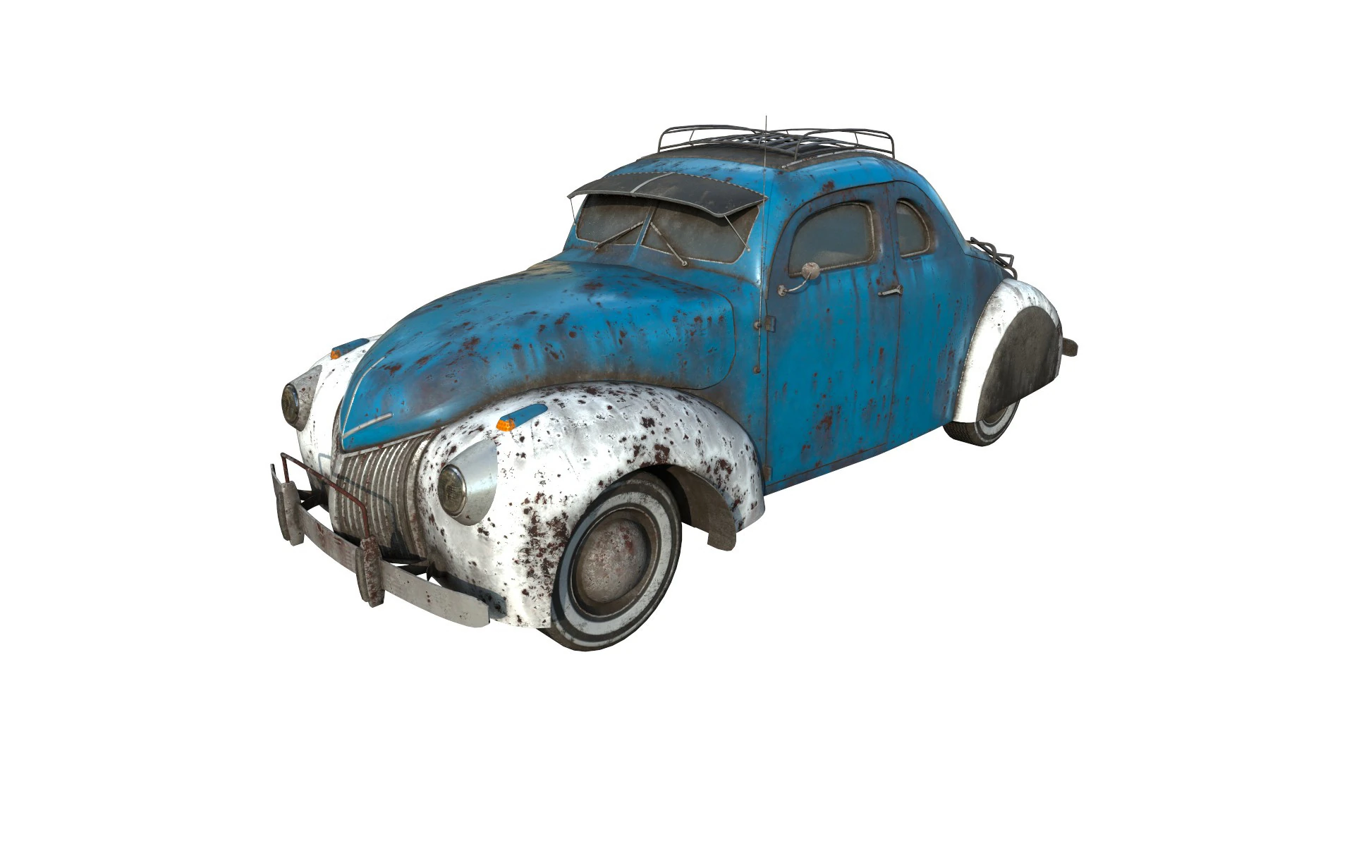Abandoned Car 54 3D Model .c4d .max .obj .3ds .fbx .stl .blend