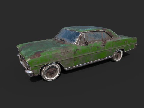 Abandoned Car 51 3D Model