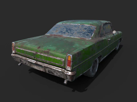 Abandoned Car 51 3D Model
