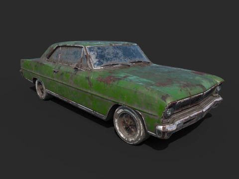 Abandoned Car 51 3D Model