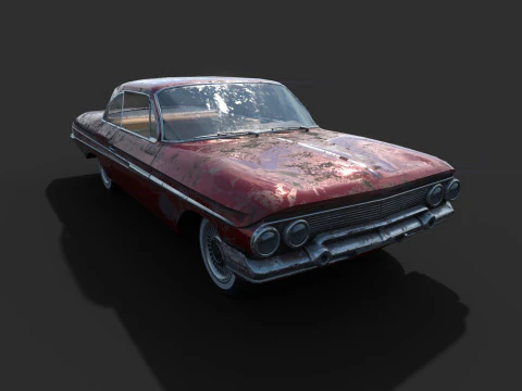 Auto abbandonata 48 Modello 3D