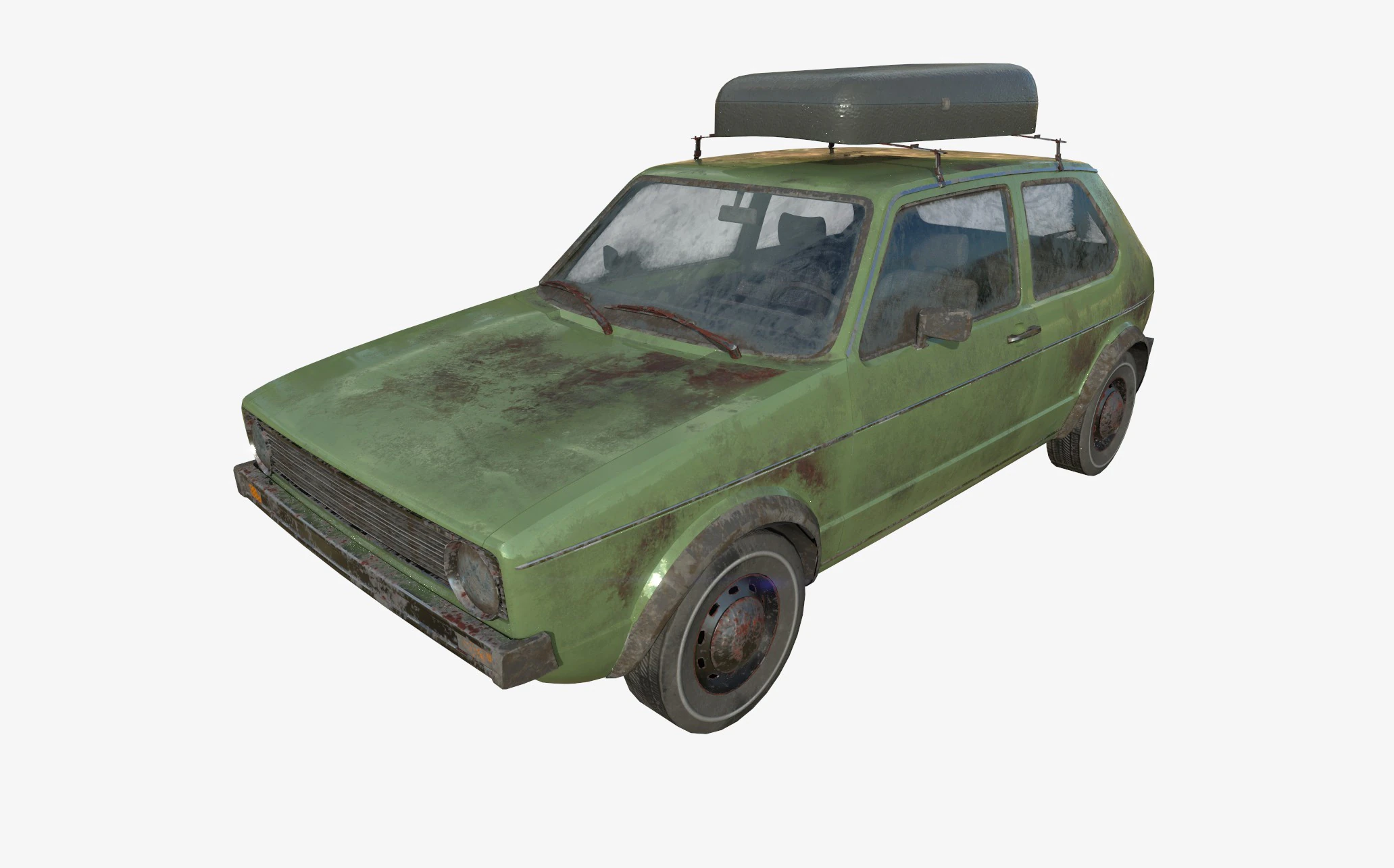 Abandoned Car 46 3D Model .c4d .max .obj .3ds .fbx .stl .blend 