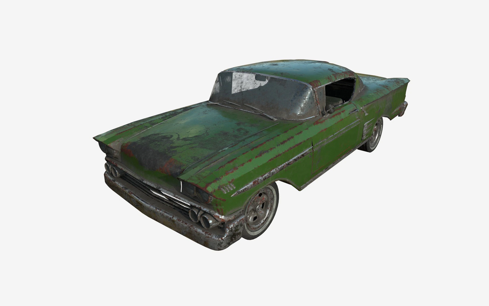 Abandoned Car 41 3D Model .c4d .max .obj .3ds .fbx .stl .blend 