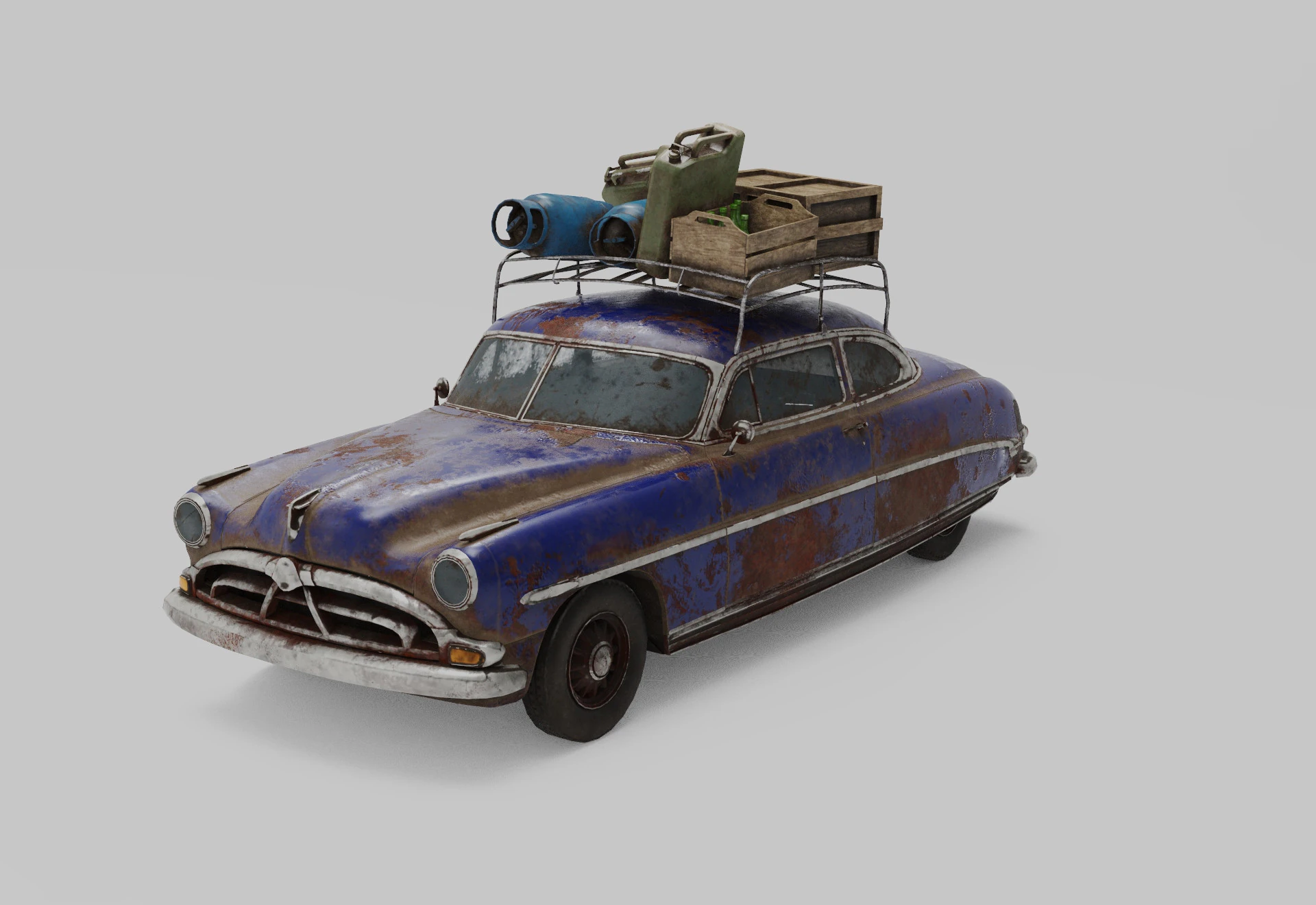 Abandoned Car 36a 3D Model .c4d .max .obj .3ds .fbx .stl .blend 