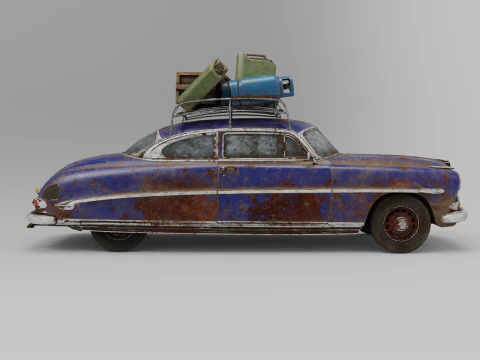Abandoned Car 36a 3D Model