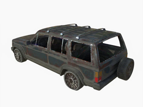 Abandoned jeep 01 3D Model