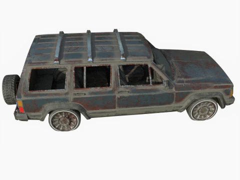 Abandoned jeep 01 3D Model