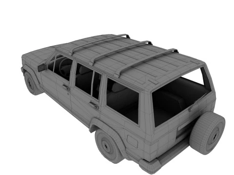 Abandoned jeep 01 3D Model