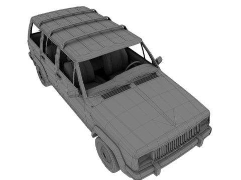 Abandoned jeep 01 3D Model