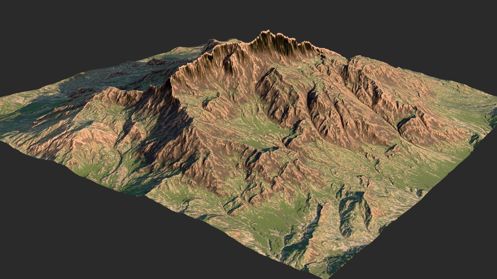 Mountain 3D Model .c4d .max .obj .3ds .fbx .stl .blend 