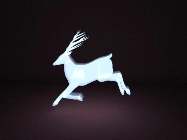 glowing deer-patronus 3D Model .c4d .max .obj .3ds .fbx .stl .blend 