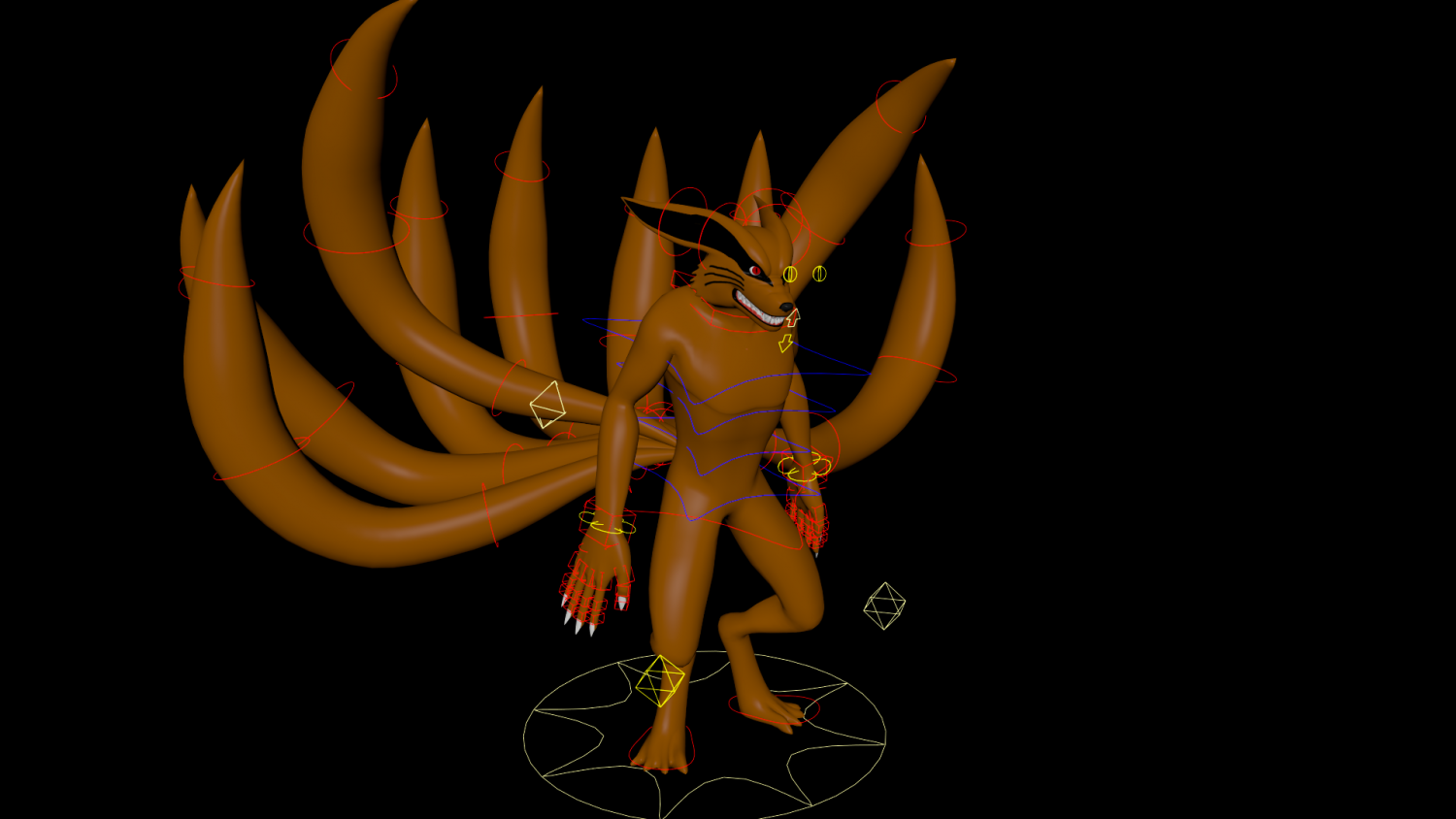 OBJ file Kurama, 9-tailed fox, Naruto 🦊・3D printer design to download・Cults