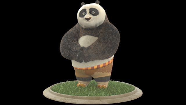 kung fu panda po 3D 모델 .c4d .max .obj .3ds .fbx .stl .blend 