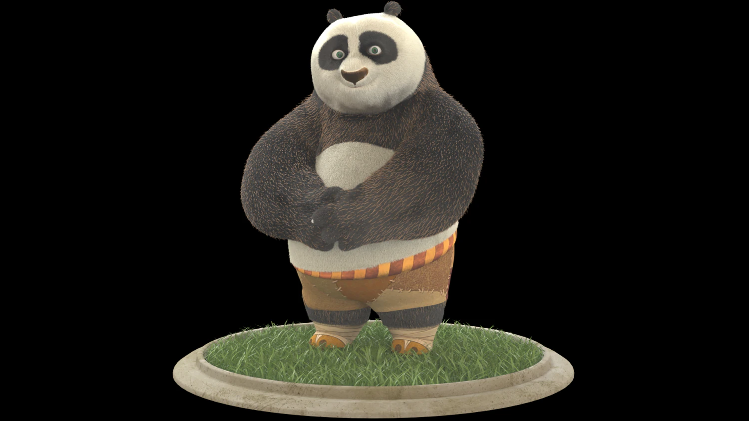 kung fu panda po 3D Model .c4d .max .obj .3ds .fbx .stl .blend 