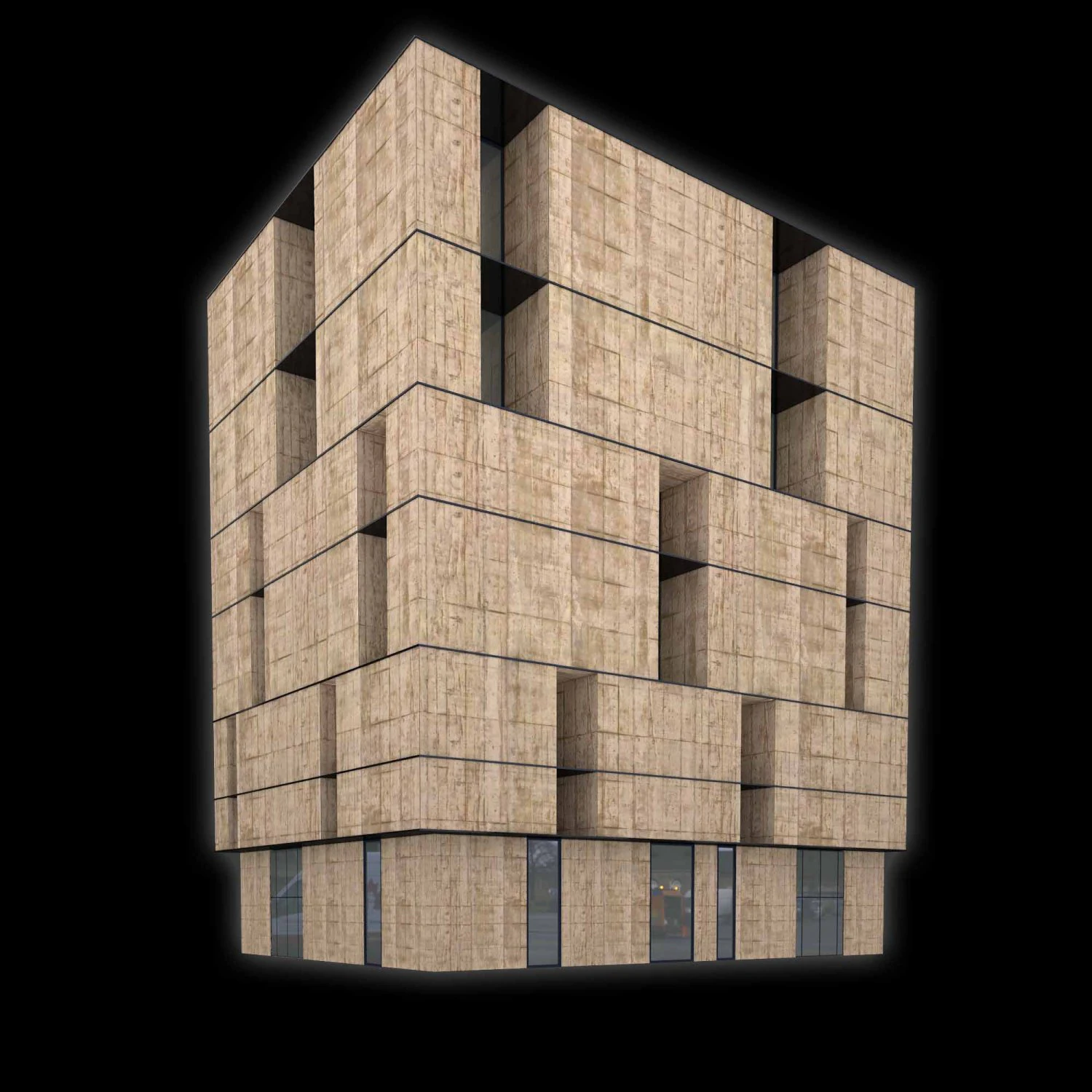 museum building 3D Model .c4d .max .obj .3ds .fbx .stl .blend 