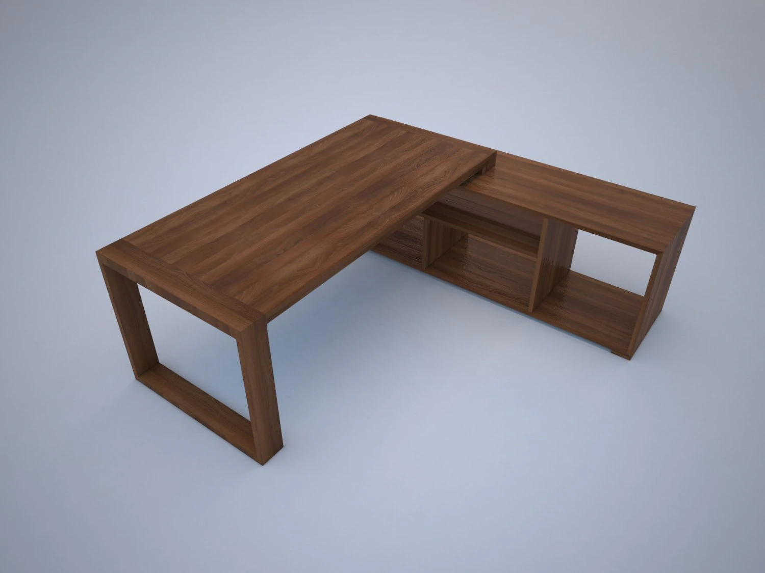 modern office desk 3D Model .c4d .max .obj .3ds .fbx .stl .blend 