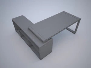 modern office desk 3D Model