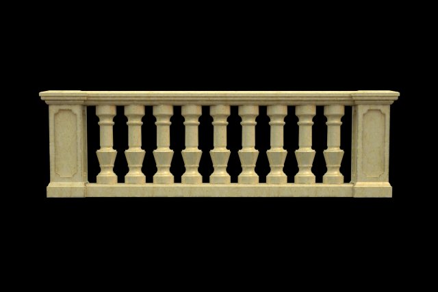 classic balustrade 3D Model .c4d .max .obj .3ds .fbx .stl .blend 