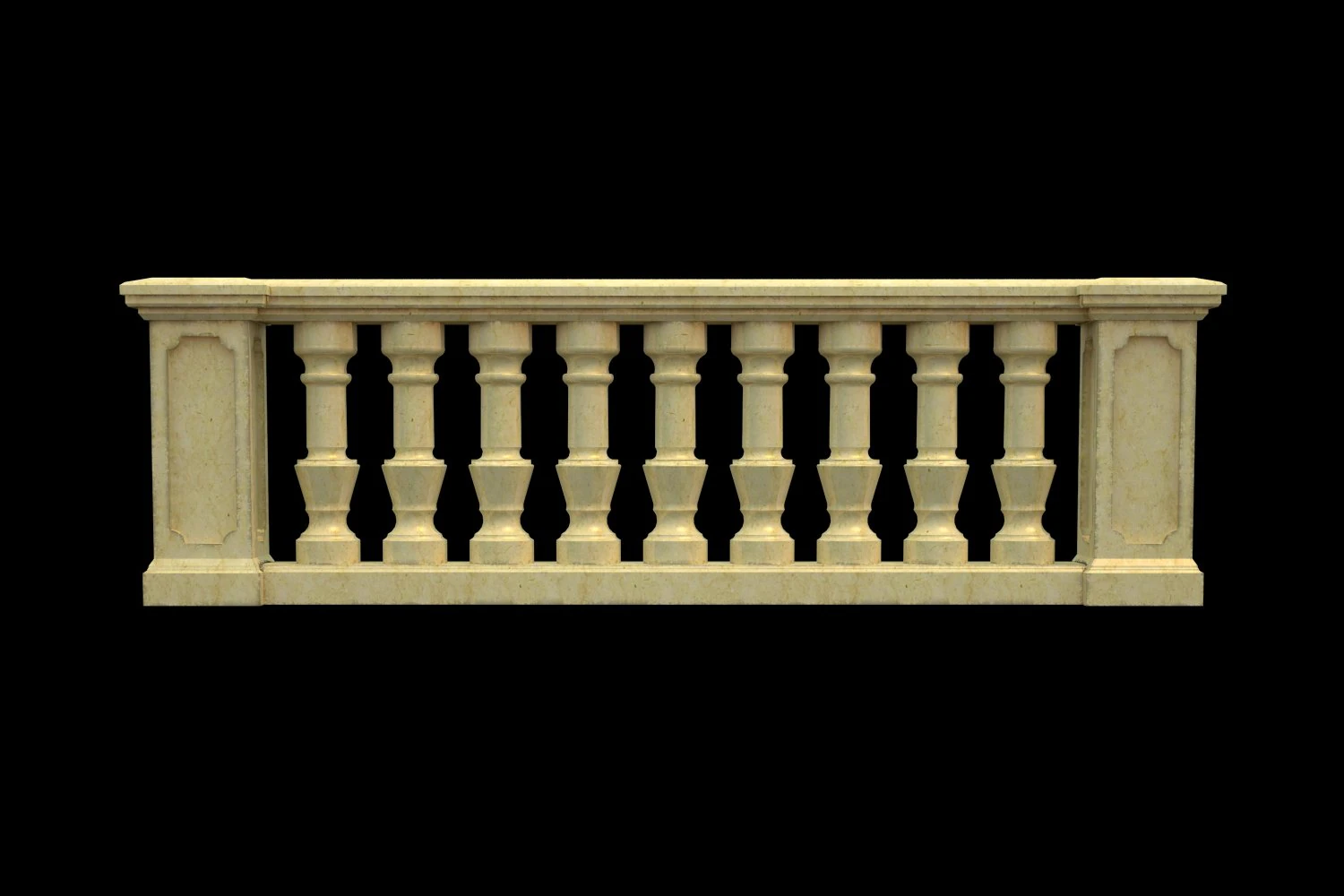 classic balustrade 3D Model .c4d .max .obj .3ds .fbx .stl .blend 