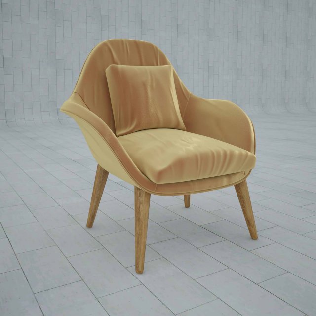 arm chair fredericia swoon Modelo 3D .c4d .max .obj .3ds .fbx .stl .blend 