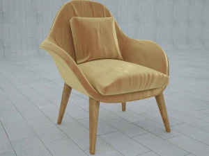 arm chair fredericia swoon 3D Model