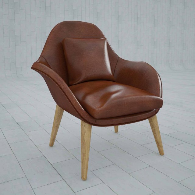 arm chair fredericia swoon 3D Model .c4d .max .obj .3ds .fbx .stl .blend 