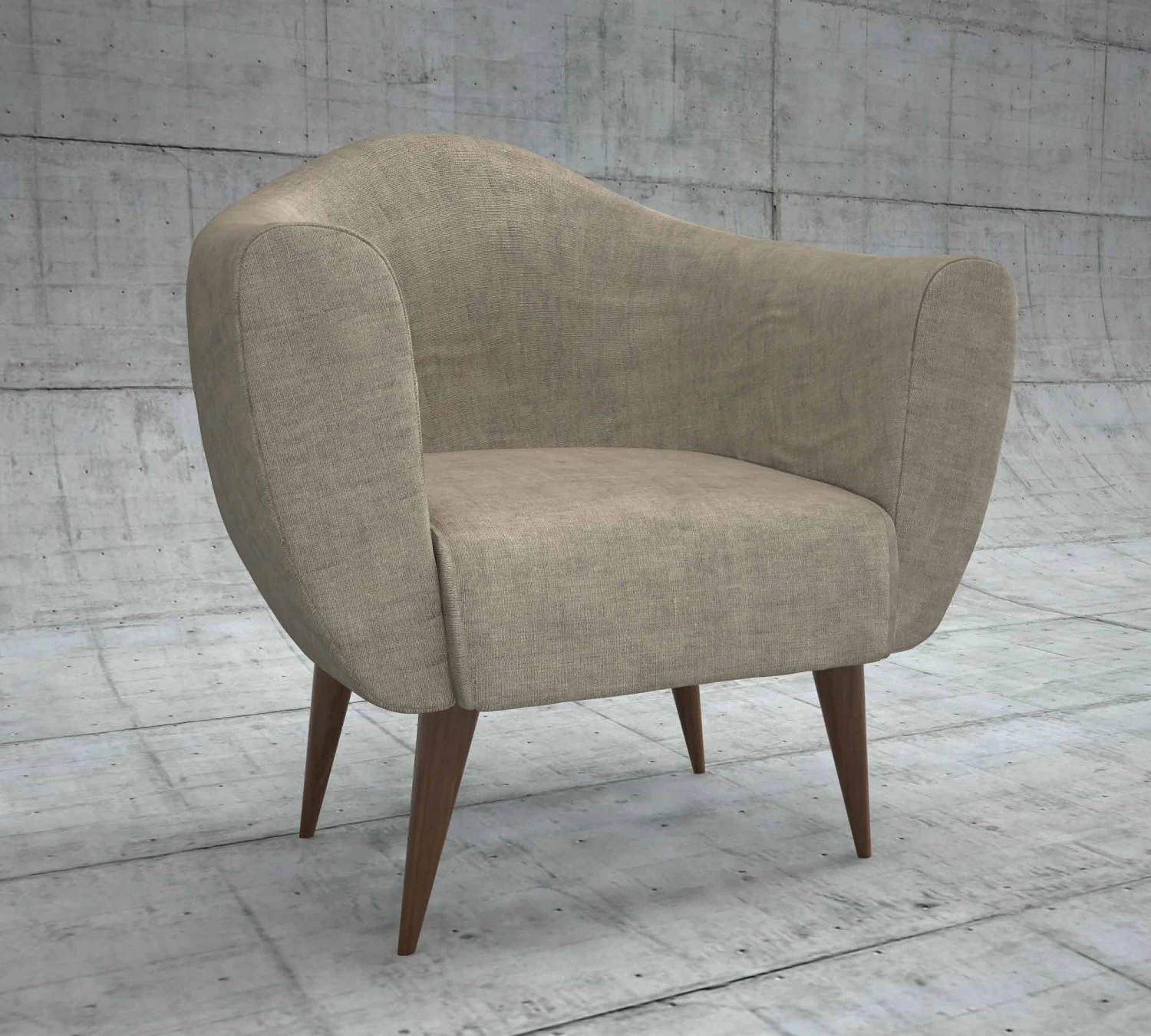 arm chair 3D Model .c4d .max .obj .3ds .fbx .stl .blend 