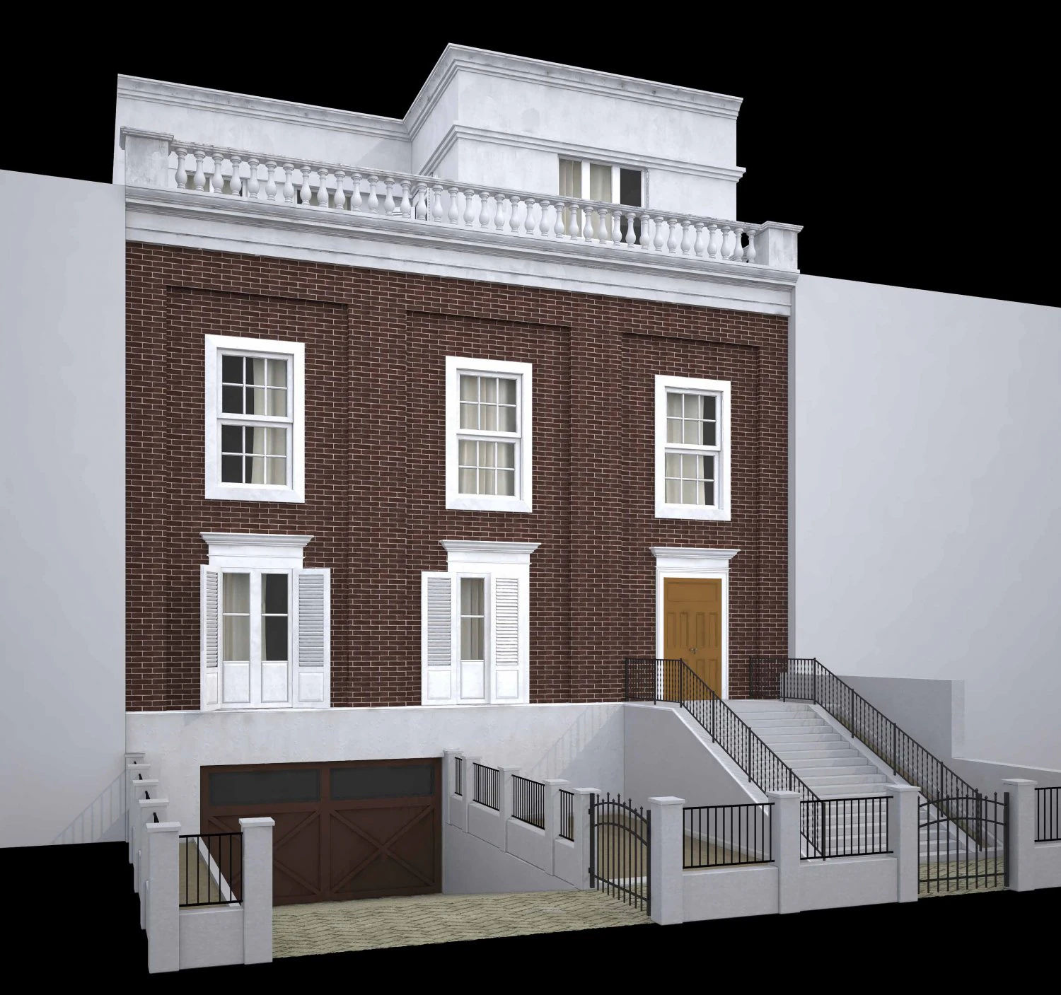 classic house 3D Model .c4d .max .obj .3ds .fbx .stl .blend 