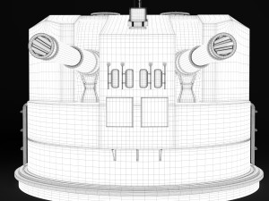 warship turret Modelo 3D