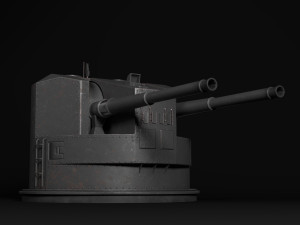 warship turret 3D Модель