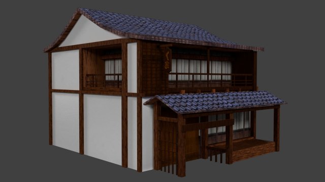 japanese country house Modèle 3D .c4d .max .obj .3ds .fbx .stl .blend 