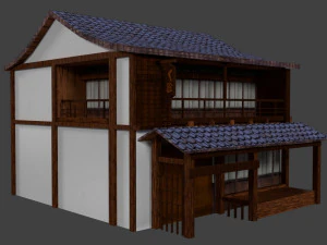 일본 시골집 3D 모델