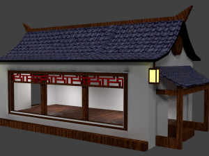 japanese country house 3 Modello 3D