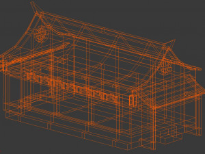 japanese country house 3 Modello 3D