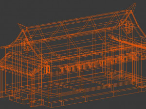 japanese country house 3 Modello 3D